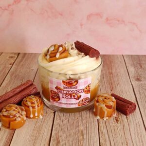 Αρωματικό Κερί Σόγιας Cinnamon Rolls σε μικρό ποτήρι
