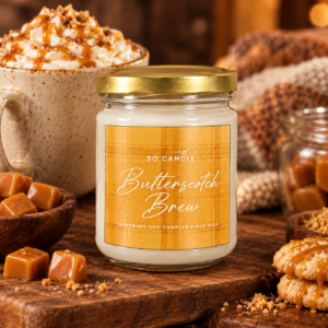 Κερί Σόγιας Butterscotch Brew σε Βάζο Μαρμελάδας