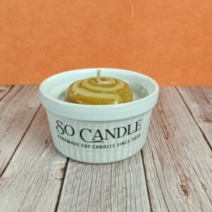 Κερί Σόγιας Cinnamon Rolls με Wax Melt – Πήλινο Δοχείο Soufflé